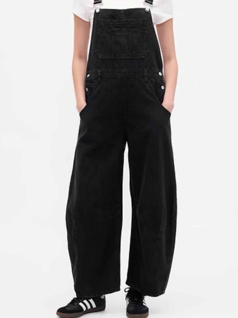 Gap UltraSoft Denim Horseshoe Overalls